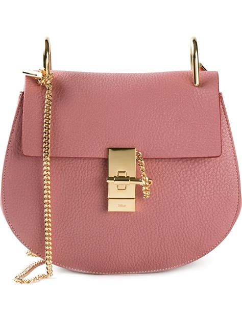 chloe drew bag pink|chloe drew bag size comparison.